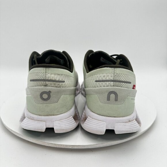 On Cloud X Swiss Engineering Men Size 12.5 Aloe White Green Running Shoes - Picture 6 of 13